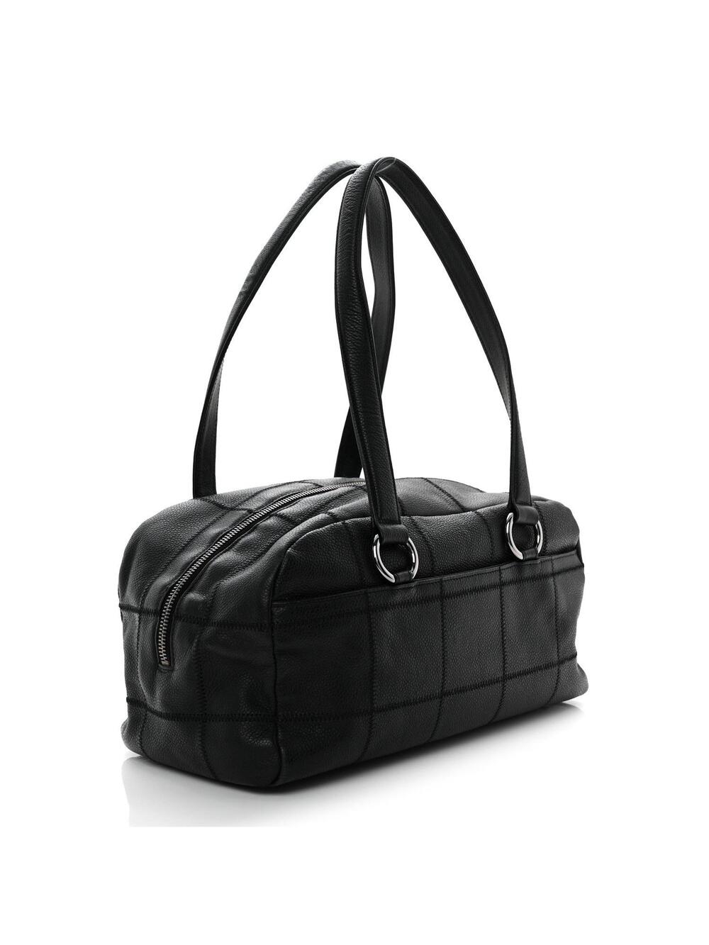 Chanel Caviar Square Stitched Bowler #279265C12B - Picture 3 of 9